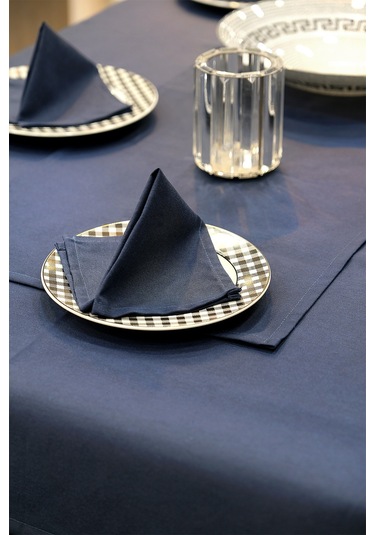 Dream Kumaş Peçete Modelleri Leke Tutmaz Kumaş Peçete Çeyiz Seti 6lı Paket Lacivert