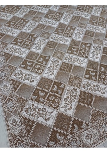 Savan Dokuma Halı Örtüsü 6m² 200 300cm Kale Kahve2 Kahverengi