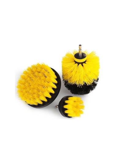 Matkap Ucuna Takılan 3 Lü Temizlik Fırça Seti Zorlu Kir Temizleme