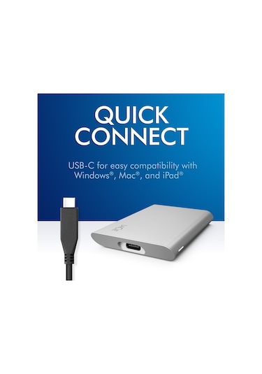 Lacie STKS500400 500 GB USB-C 3.2 1050 MB/S Taşınabilir Portable SSD