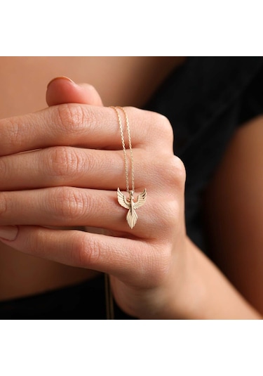 Altın Anka Kuşu Kolye T13185