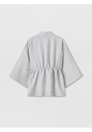 Lc Waikiki Gri Şal Yaka Kadın Kimono