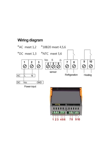 Novahub L-amaçlı Yüksek Doğruluk Dc 12v Led Termostat, 2 Röle, Ntc Sensör & Alarm