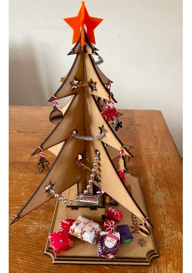 Ahşap Noel Yılbaşı Ağacı Masaüstü Dekor Noel Baba Noel Hediyesi