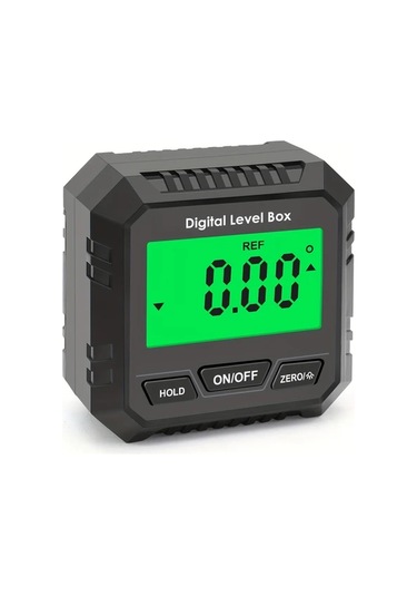Honeybeeshop Siyah Hassas Dijital Açı Ölçer Lcd Arka Aydınlatmalı 0 01 Derece Hassasiyet Manyetik Taban Dıy Projeler İçin