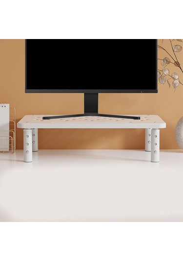Homyl Metal Monitör Standı Yükseltici Dizüstü Beyaz
