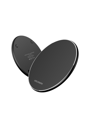 Springsun Alüminyum 15w Hızlı Şarj Akıllı Yansıtıcı Yüzeyli Kablosuz Telefon Şarj Cihazı Siyah Led Göstergeli, Korumalı Kılıf İle Şarj Edin