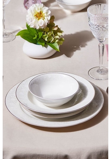 Karaca  Elegance Bone Nola 24 Parça 6 Kişilik Yemek Takımı