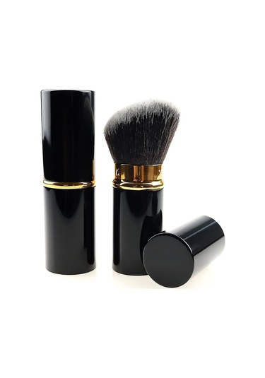 Makyaj Fırçası Geri Çekilebilir Pembe / Siyah / Degrade Allık Fırçası Yumuşak Mineral