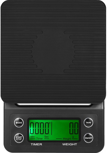 Symbee Siyah 5kg/0.5g Hassas Mutfak Terazi, Kahve Ve Pastane İçin Zamanlayıcı, Çok Fonksiyonlu, Aaa Pil Gerektirir Pil Dahil Değil Siyah