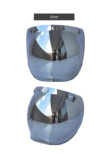 Springsun "3 Bağlantılı Açık Yüz Motorcu Kaskı İçin Katlanabilir Pc Balon Vizör - Yağa Dayanıklı, Kolay Temizlik"