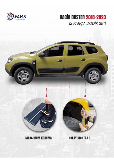 Dacia Duster Uyumlu 2018-2024 Full Dodik Seti 12 Parça Duster Baskılı
