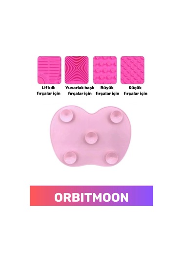 Özel Tasarım Pratik Silikon Yıkanabilir Kurutulabilir Makyaj Fırçası Süngeri Temizleme Matı Aparatı Çok Renkli