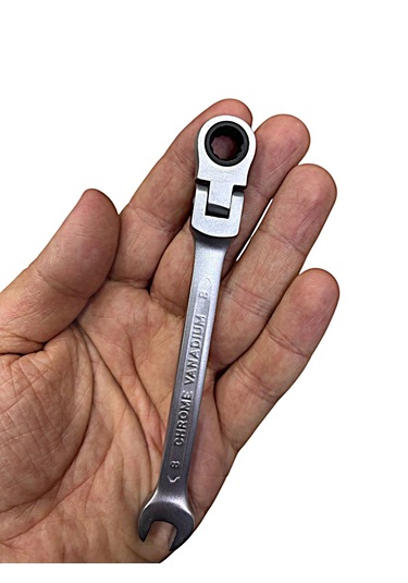 8mm Mafsallı Cırcır Kombine Anahtar