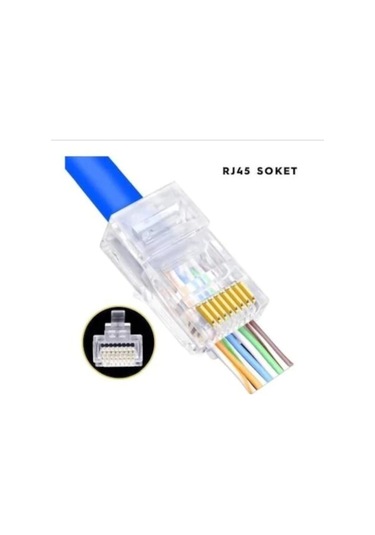 Yeni Nesil Rj45 Cat 6 Konnektör 200lü Paket 1. Sınıf Kalite
