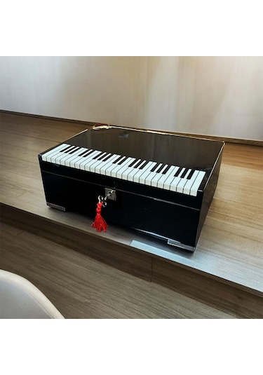 Lubinski İtaly Humidor Puro Kutusu Piano Parlak Siyah 40's
