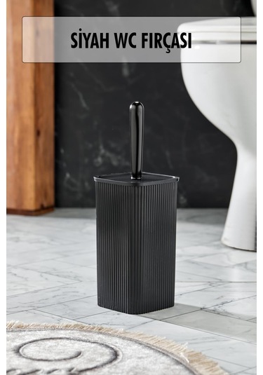 Wc Fırçası & Tuvalet Fırçası Siyah 2 Parça Siyah