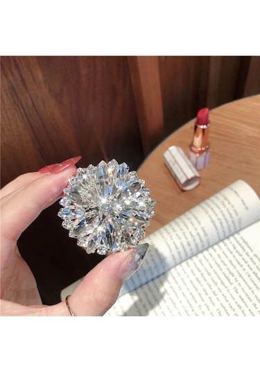 Goldenqian Lüks Elmas Inci Telefon Zil Tutucu Popüler Cep Telefonu Parmak Yüzük Katlanır Tutucu İphone Samsung Kavrama Montaj Braketi 2 2