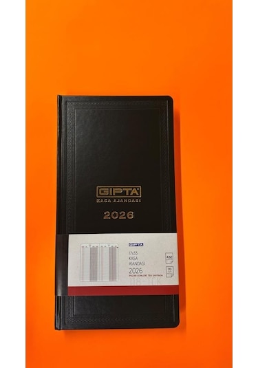 Gıpta 2026 Ticari Kasa Ajandası 17x33 Cm 118-tck Siyah
