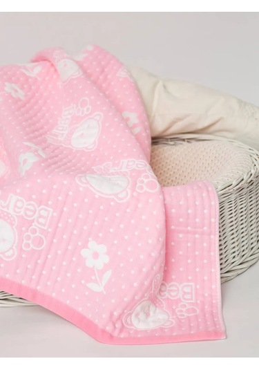 Kitoshi Yeni Doğanlar İçin Çocuk Battaniyesi, %100 Pamuk 486582402 Pembe