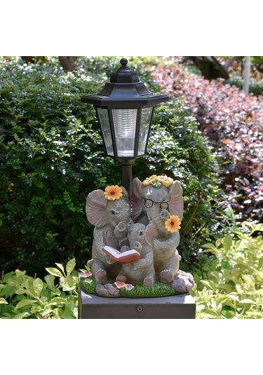 Homyl Güneş Enerjili Fil Bahçe Heykeli Ve Dış Mekan Çim