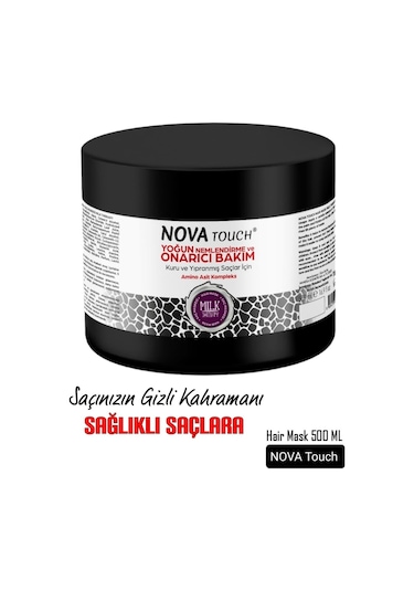 Nova Touch Milk Therapy Yoğun Nemlendirme Onarıcı Bakım Saç Maskesi 500 ML