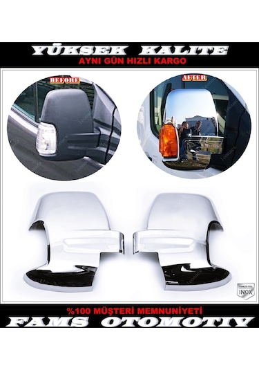 Ford Transit Mk8 Krom Ayna Kapağı 2 Parça 2013 Ve Üzeri P.çelik