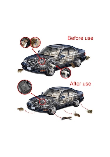 Cbtx SJZ-021 Araba Ultrasonik Araba Motoru Fare Kovucu + Pil