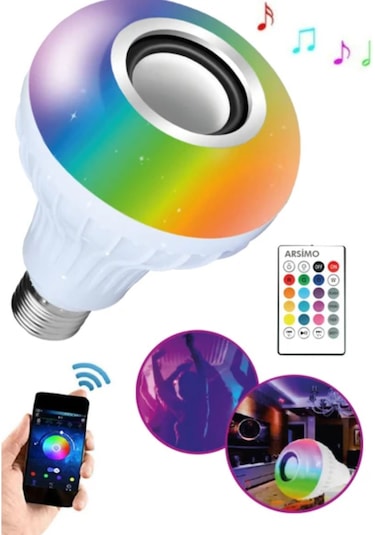 Led Hightek Gece Lambası Bluetooth Hoparlör Rgb Ledli Lamba Kuman