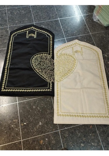 Çeyizdiyarı Sevgi Kadife 2'li Seccade Takımı Altın Altın