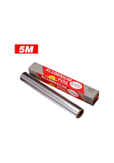 Jeemson Ev İçi Alüminyum Folyo: 5m X 30cm 10 Mikron Kalın, Barbekü, Fırın, Pişirme Ve Gıda Saklama İçin Tek Kullandım Gereç Çok Renkli