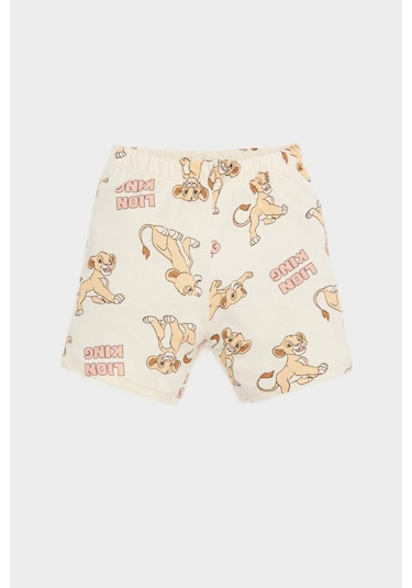 DeFacto Erkek Bebek Disney Lion King Pijama Takımı Kısa Kollu Penye Üst Beli Lastikli Şort E4775A525SMOG579 Turuncu