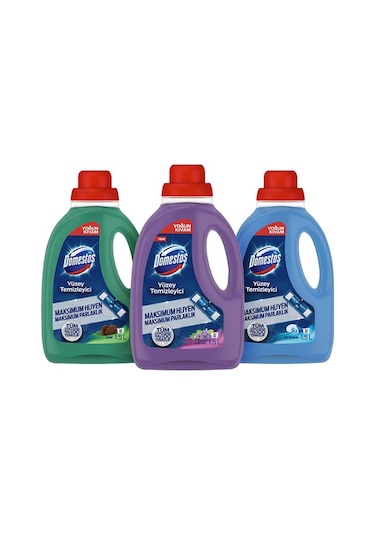 Domestos Çam + Okyanus + Bahar Çiçekleri Yüzey Temizleyici 3 x 1500 ML