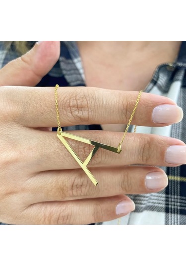 Simurg Jewellery Altın Kaplama Gümüş A Kolye