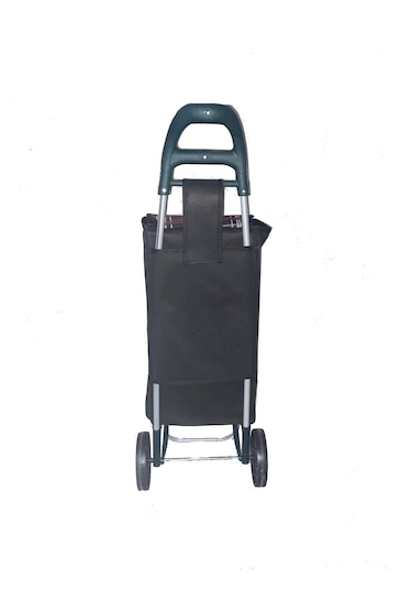 Tekerlekli Pazar Arabası Ve Çantası, Pazar Sepeti - Lila Bordo