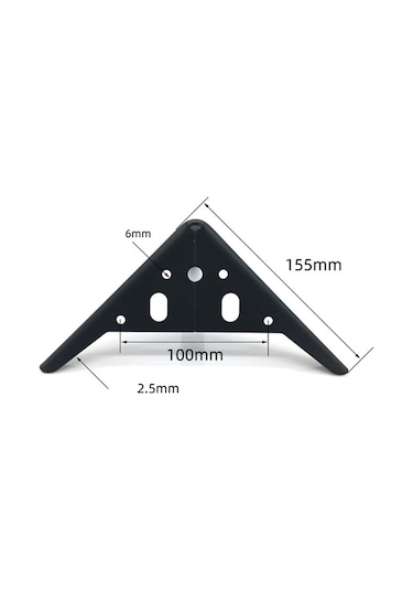 Sones Lh-xy-0010 Kanepe Dolabı Metal Ayaklı Mobilya Ayağı, Yükseklik: 15cm Mat Siyah