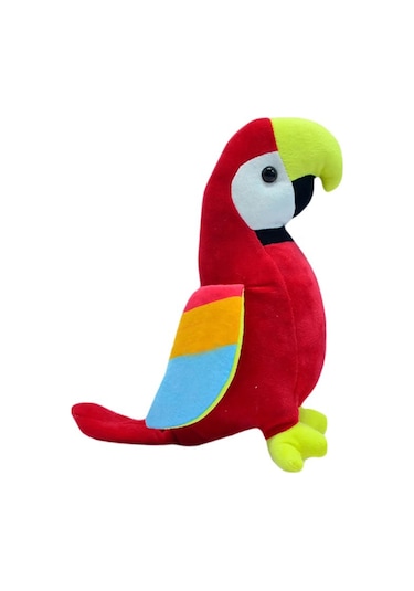 Peluş Oyuncak Papağan Kırmızı 35 Cm