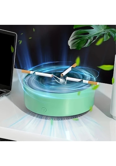 Dashanshop Taşınabilir Şarjlı Hava Temizleyici & Akıllı Kül Tablası - Yeşil