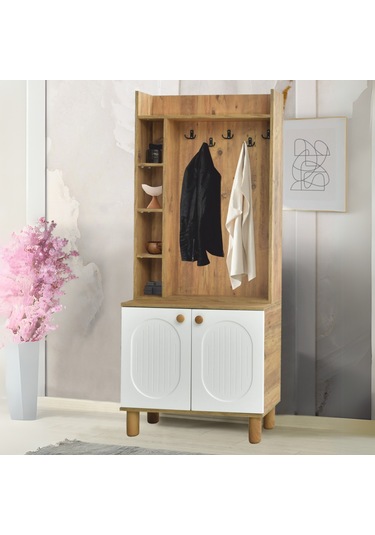 Lidya Portmanto Askılıklı - Atlantik Çam - Beyaz Atlantik Çam - Beyaz