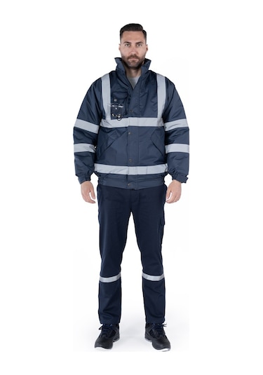 Hi-vis İş Montu Lacivert