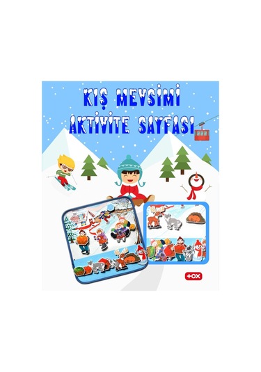 4 Set - 50 Parça Tox Dört  Mevsim Keçe Cırtlı Aktivite Sayfası - Ç