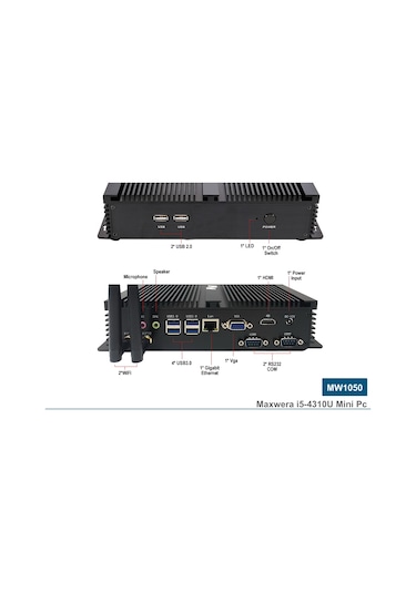 Maxwera MW1050 i5-4310U 8 GB 256 GB SSD Wi-Fi Free Dos Mini PC