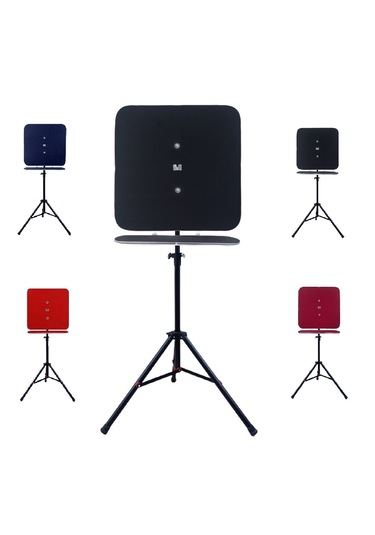 Raf Düzenekli Tripod Ayaklı Kare Dart Arkalık. Siyah