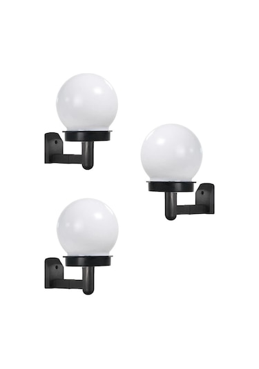 Şahnet Solar Bahçe Lambası Beyaz - Güneş Enerjili Duvar Armatür 3 Adet