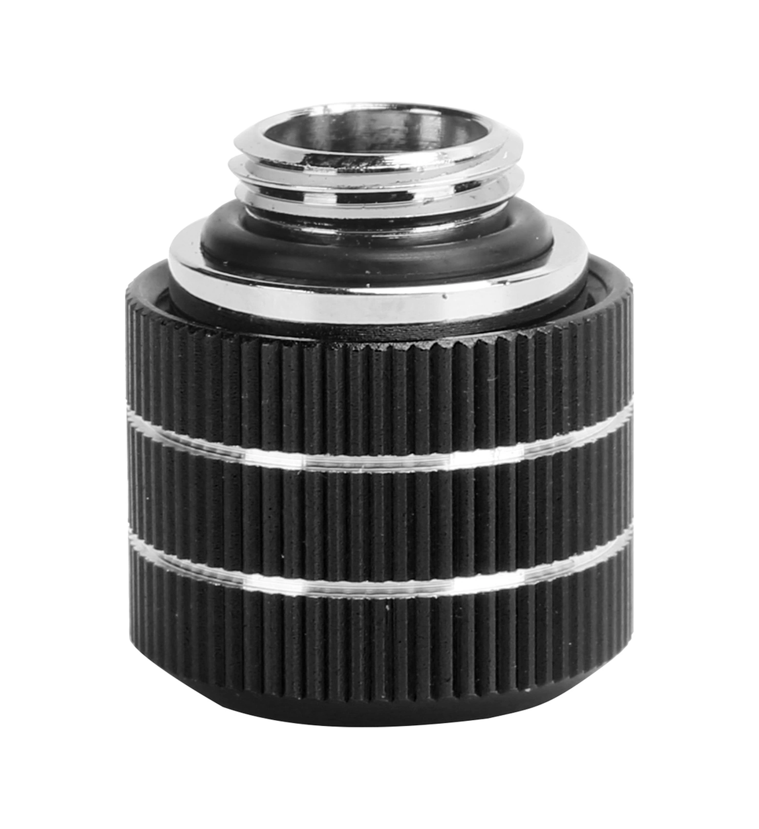 Xiyyadms 12mm Petg/pmma Donanım Su Soğutma Hard Tube Bağlantısı, 20kg Çekme Dayanımı, G1/4 Dişli, Bakır Gövde, Silikon Muffla İle Tamamen Kapalı, Siyah