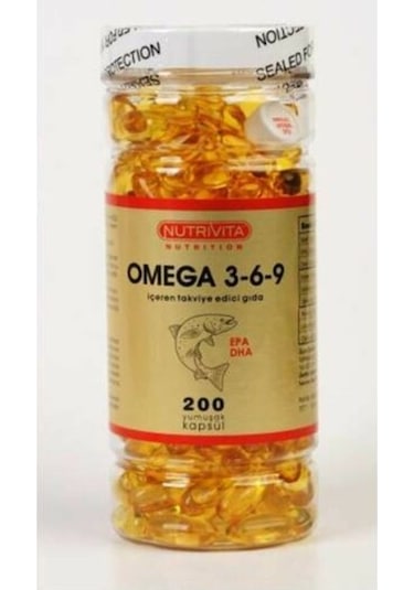 Nutrivita Nutrition Omega 3 6 9 Balık Yağı 200 Softjel