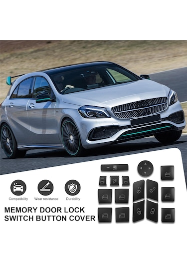 16 Adet Araba Kapı Koltuğu Hafıza Kilidi Pencere Camı Kaldırma Düğmesi Kapağı