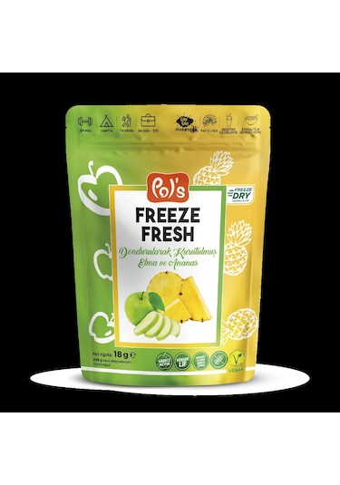Freeze Fresh Dondurularak Kurutulmuş Ananas - Elma Mix 18 Gr. 15 G