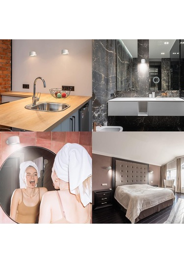 Gajeena Usb Şarjlı Led Duvar Lambası, Manyetik, Dokunmatik Ve Uzaktan Kumandalı, 3 Renk Sıcaklığı, 3 Parlaklık Seviyesi, 360 Dönebilen, Kurulumu Gerektirmeyen Gece Lambası Beyaz