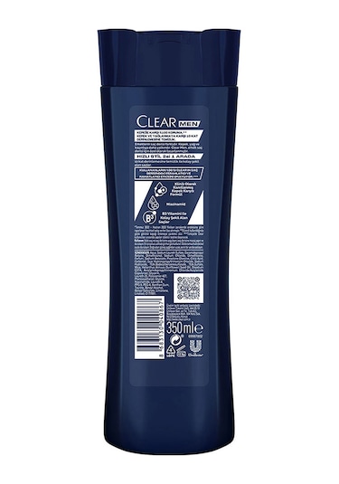 Clear Men Kepeğe Karşı Etkili Şampuan Hızlı Stil 2si 1 Arada 3 x 350 ML
